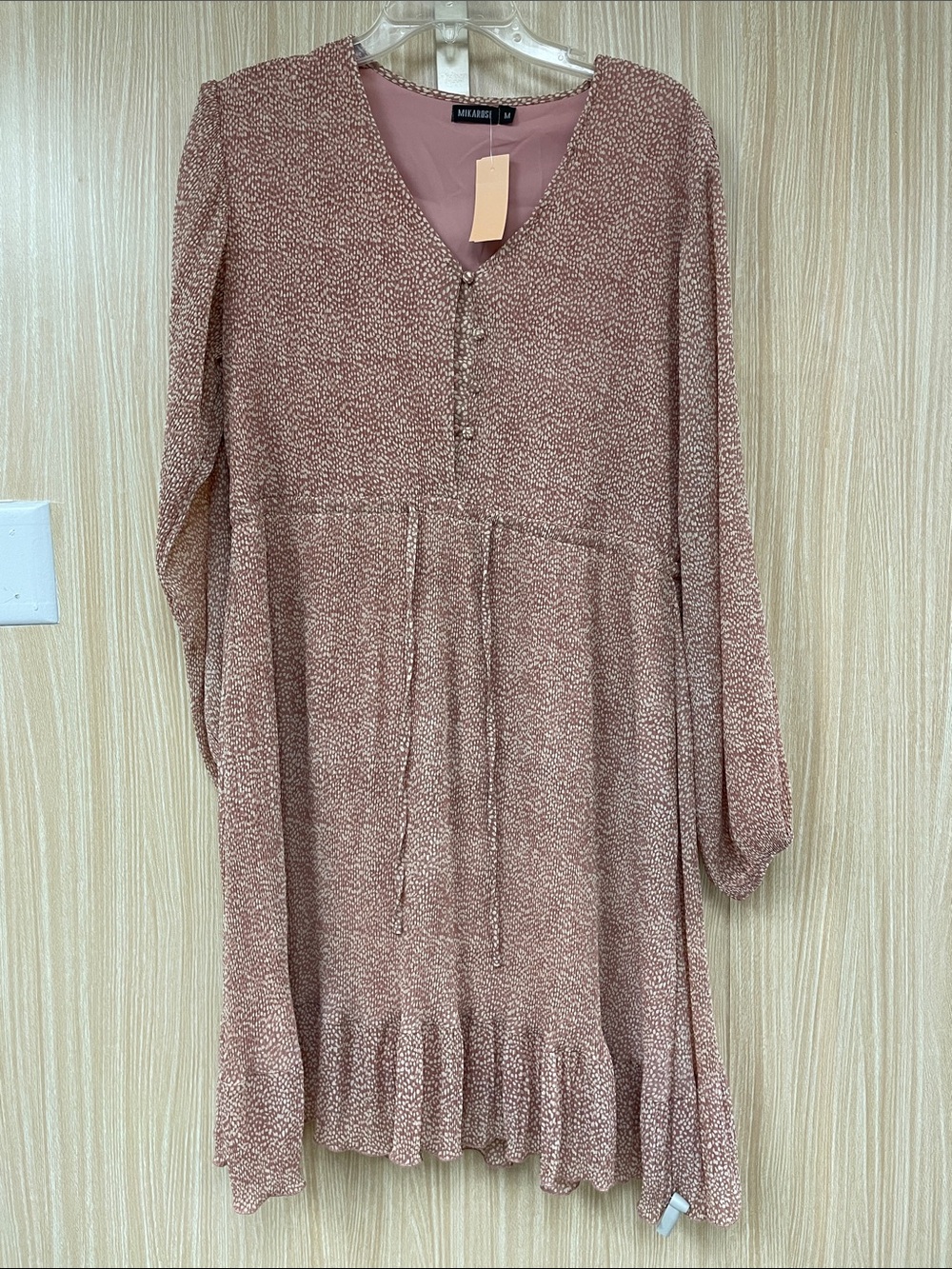 Mikarose Pink Print Dress Size Medium